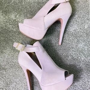 Charlotte Russe Elegant Lavender Beige High Heels